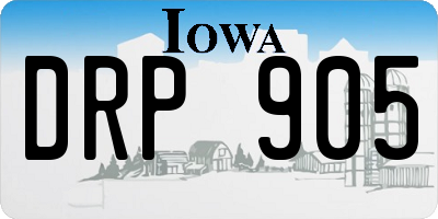 IA license plate DRP905