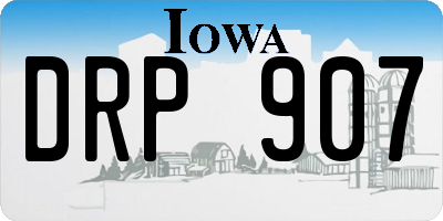 IA license plate DRP907