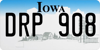 IA license plate DRP908