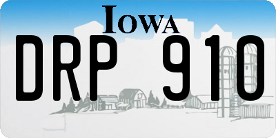 IA license plate DRP910