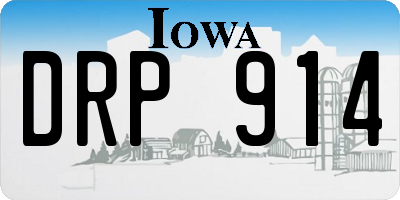IA license plate DRP914