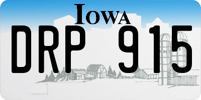 IA license plate DRP915