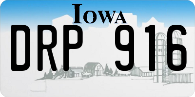 IA license plate DRP916