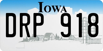 IA license plate DRP918