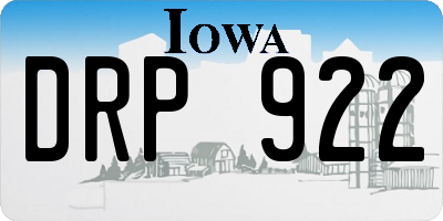 IA license plate DRP922