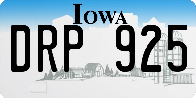 IA license plate DRP925