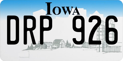 IA license plate DRP926