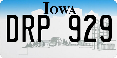 IA license plate DRP929