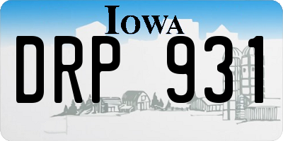 IA license plate DRP931