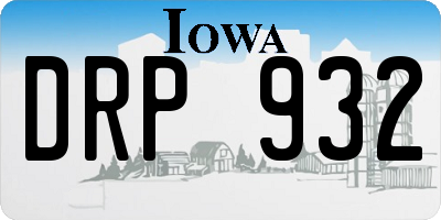IA license plate DRP932