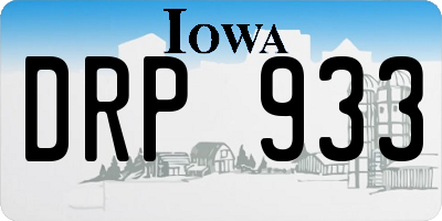 IA license plate DRP933