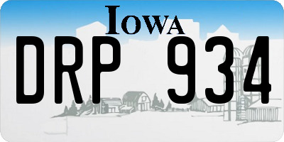 IA license plate DRP934