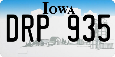 IA license plate DRP935