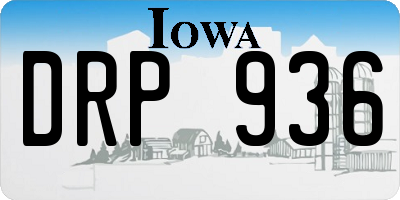 IA license plate DRP936