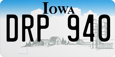 IA license plate DRP940