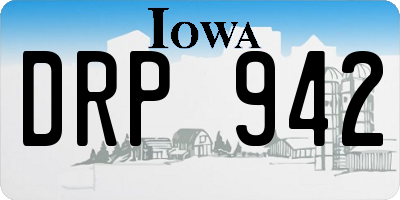 IA license plate DRP942