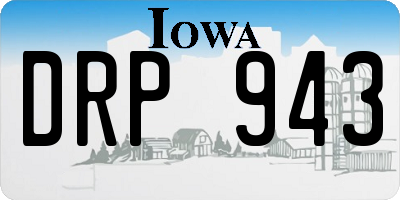 IA license plate DRP943