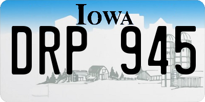 IA license plate DRP945