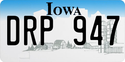 IA license plate DRP947