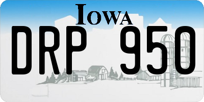IA license plate DRP950