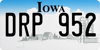 IA license plate DRP952