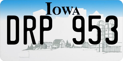 IA license plate DRP953