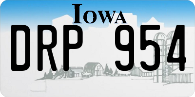 IA license plate DRP954