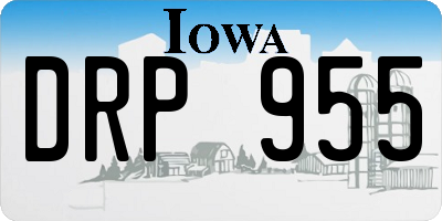 IA license plate DRP955