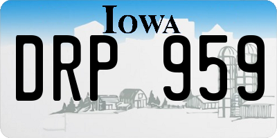 IA license plate DRP959
