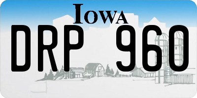 IA license plate DRP960