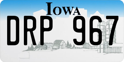 IA license plate DRP967