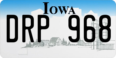 IA license plate DRP968