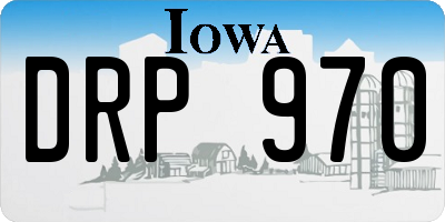 IA license plate DRP970