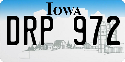 IA license plate DRP972