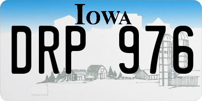 IA license plate DRP976