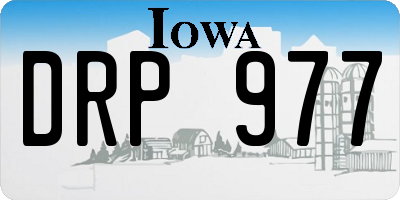 IA license plate DRP977