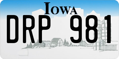 IA license plate DRP981