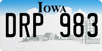 IA license plate DRP983
