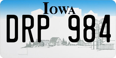 IA license plate DRP984