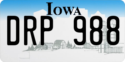IA license plate DRP988