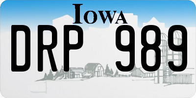 IA license plate DRP989