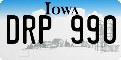 IA license plate DRP990