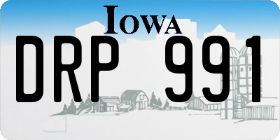 IA license plate DRP991