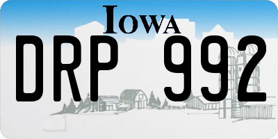 IA license plate DRP992