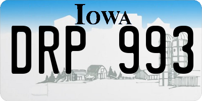 IA license plate DRP993