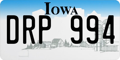 IA license plate DRP994