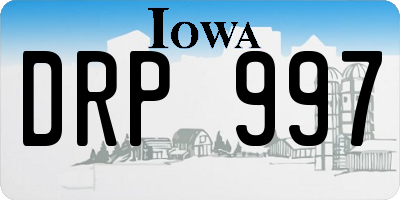 IA license plate DRP997