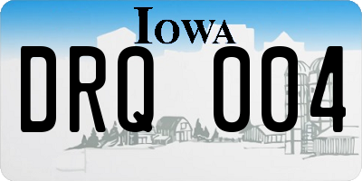 IA license plate DRQ004