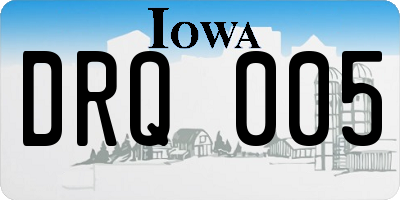 IA license plate DRQ005