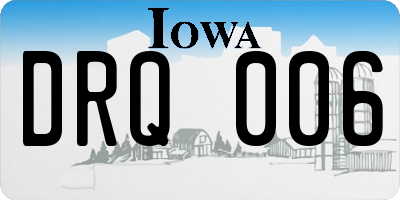IA license plate DRQ006